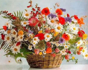 Gaira Maľovanie podľa čísiel Košík s kvetmi