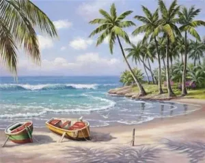Gaira Maľovanie podľa čísiel Lode na pláži