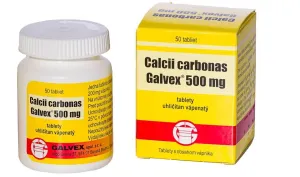 Calcii carbonas Galvex 500 mg tbl (obal PE) 1x50 ks