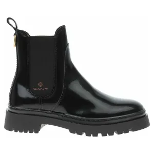 Kožené topánky chelsea Gant Aligrey dámske, čierna farba, na platforme #406634