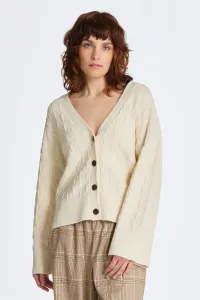 SVETER GANT HERRINGBONE V-NECK CARDIGAN biela XS