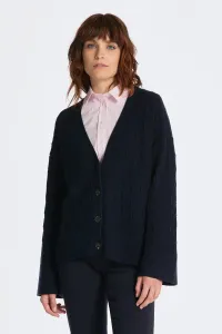 SVETER GANT HERRINGBONE V-NECK CARDIGAN modrá M