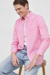 Košeľa Gant pánska, ružová farba, regular, s golierom button-down