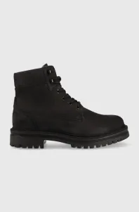 Semišové členkové topánky Gant Palrock pánske, čierna farba #507831