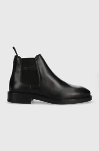 Kožené topánky chelsea Gant Flairville pánske, čierna farba