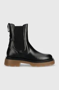 Kožené topánky chelsea Gant Meghany dámske, čierna farba, na platforme, #8570805