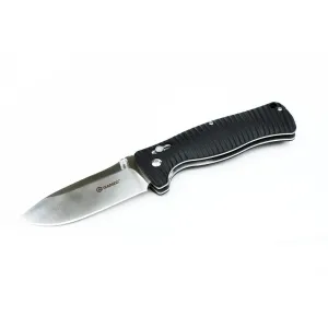 Zatvárací nôž G720 Ganzo® – Strieborná čepeľ - Satin, Čierna (Farba: Čierna, Varianta: Strieborná čepeľ - Satin)