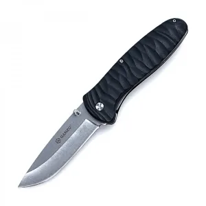 Zatvárací nôž G6252 Ganzo® – Strieborná čepeľ - Satin, Čierna (Farba: Čierna, Varianta: Strieborná čepeľ - Satin) #5809188