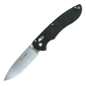Zatvárací nôž G740 Ganzo® – Strieborná čepeľ - Satin, Čierna (Farba: Čierna, Varianta: Strieborná čepeľ - Satin) #5809200
