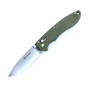 Zatvárací nôž G740 Ganzo® – Strieborná čepeľ - Satin, Zelená (Farba: Zelená, Varianta: Strieborná čepeľ - Satin) #5809201