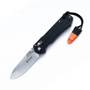 Zatvárací nôž G7452P-WS Ganzo® – Strieborná čepeľ - Satin, Čierna (Farba: Čierna, Varianta: Strieborná čepeľ - Satin) #5809212