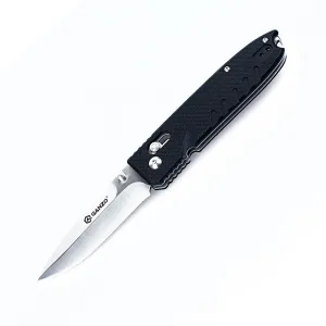 Zatvárací nôž G746 Ganzo® – Strieborná čepeľ - Satin, Čierna (Farba: Čierna, Varianta: Strieborná čepeľ - Satin)