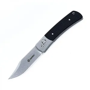 Zatvárací nôž G7472 Ganzo® – Strieborná čepeľ - Satin, Čierna (Farba: Čierna, Varianta: Strieborná čepeľ - Satin)
