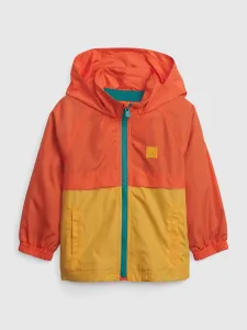Žlto-oranžová detská bunda na zips GAP