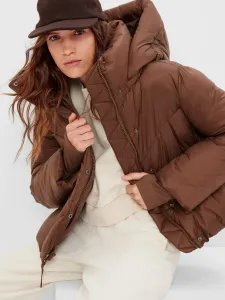 Hnedá dámska prešívaná zimná bunda GAP #606594