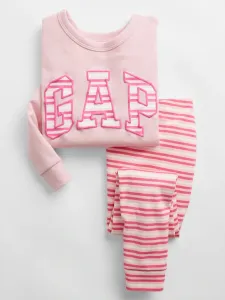 Ružové dievčenské pruhované pyžamo GAP