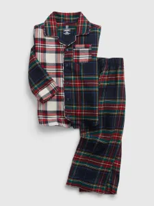 Tmavomodré chlapčenské kockované pyžamo GAP #5087366