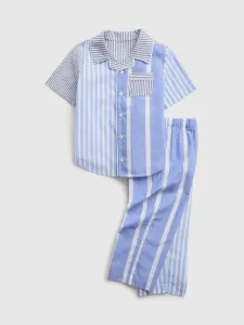 Svetlomodré chlapčenské pruhované pyžamo GAP #5984354