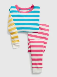Ružovo-modré detské pruhované pyžamo GAP #5985287