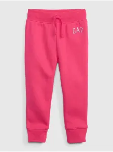 Ružové dievčenské tepláky GAP Logo #9564073