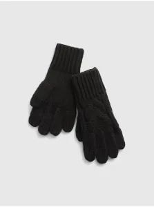 Detské rukavice GAP čierna farba #606475