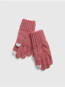 Detské rukavice GAP ružová farba #606473