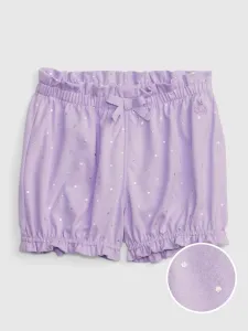 Svetlofialové dievčenské bodkované šortky GAP