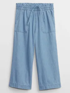 Modré dievčenské široké nohavice GAP #5538124