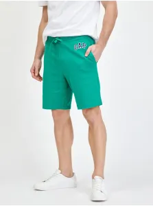Zelené pánske teplákové šortky logo GAP
