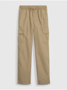Béžové chlapčenské nohavice kapsáče GAP