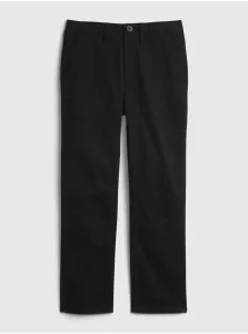 Čierne chlapčenské nohavice uniform straight chinos GAP #661368