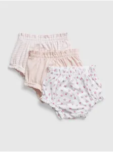 Ružové dievčenské šortky naťahovacie GAP, 3ks