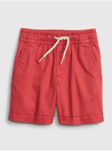 Červené chlapčenské šortky s pružným pásom GAP
