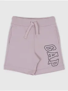 Detské krátke nohavice GAP fialová farba, nastaviteľný pás