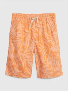 Oranžové chlapčenské šortky vzorované GAP #664754
