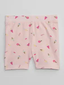 Ružové dievčenské vzorované šortky GAP