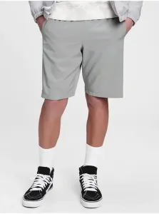 Šedé chlapčenské kraťasy GAP teen recycled quick-dry shorts #643993