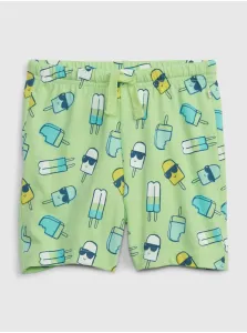 Zelené chlapčenské vzorované šortky GAP #643016