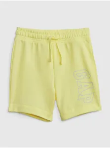 Detské krátke nohavice GAP žltá farba,