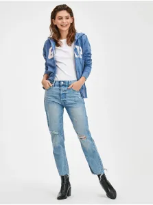 GAP Straight High Rise Devin Dest Jeans Modrá #629189