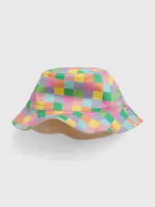 Fialovo-zelený detský obojstranný klobúk GAP #5563951