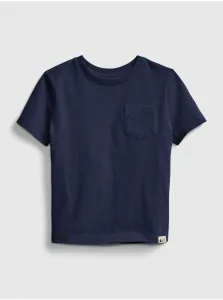 Detské bavlnené tričko GAP tmavomodrá farba, jednofarebné #1043399
