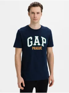 Modré pánske tričko GAP Logo f-prague city #1044891