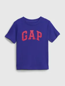 Tmavomodré chlapčenské bavlnené tričko s logom GAP