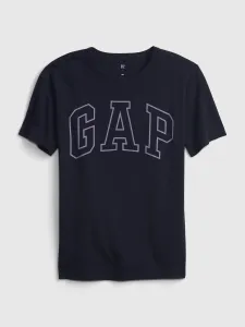 Tmavomodré chlapčenské bavlnené tričko s logom GAP