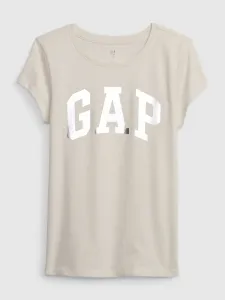 GAP V-FR SS VALUE LOGO TEE Dievčenské tričko, béžová, veľkosť