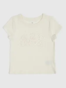 Krémové dievčenské tričko GAP