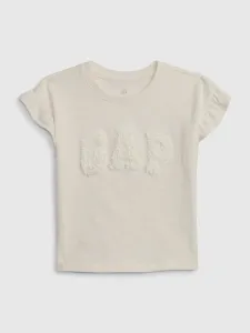 Béžové dievčenské tričko s volánikmi GAP
