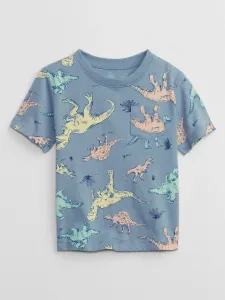 Modré chlapčenské tričko s motívom dinosaura GAP #5563371