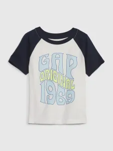 Modro-biele chlapčenské tričko s potlačou GAP #6698403